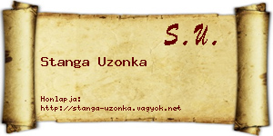 Stanga Uzonka névjegykártya